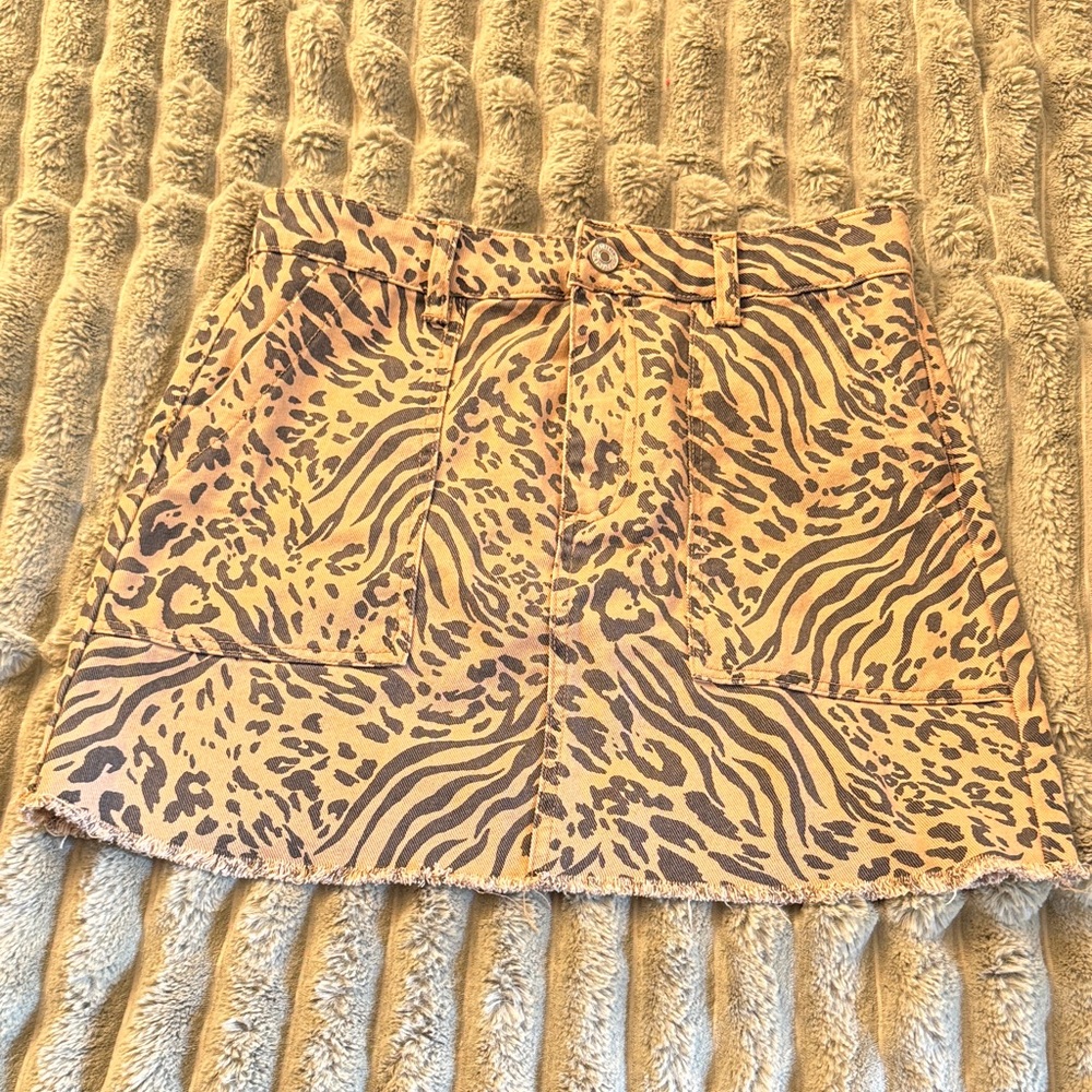 Forever 21 Animal Print Mini Skirt